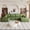 Green, variant on MAYEERTY 135" Cloud U-Shaped Sectional Sofa with 1 Ottoman, Plush Corduroy Deep Seat Modular Couch, No Assembly Minimalist Sofa for Living Room Apartment