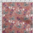 thumbnail image 3 of Soimoi Floral Printed, Poly Canvas Fabric, Decor Sewing Fabric by The Yard 56 Inch Wide,Decorative Fabric for Curtains Tote Bags, Dark Peach, 3 of 5