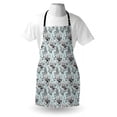 thumbnail image 3 of Shabby Chic Apron Vintage Monochrome Pond Water Flowers Lily Carp Snail Twigs Artwork, Unisex Kitchen Bib Apron with Adjustable Neck for Cooking Baking Gardening, Baby Blue Black White, by Ambesonne, 3 of 3