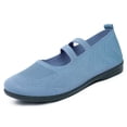 thumbnail image 5 of Miluxas Women’s Ballet Flats Knit Mary Jane Flat Comfort Walking Slip-on Dressy Work Driving Shoes with Straps Blue 5.5(36), 5 of 8