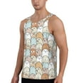 thumbnail image 2 of Xecao Lovely Bear Men's Tank Top Workout Quick Dry Sleeveless Gym Jogging Muscle Shirts Summer Swim Beach Tops, 2 of 9