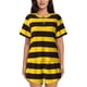 thumbnail image 1 of Fotbe Bee Stripe Conjunto de Pijama Estampado para Mujer, 2 Piezas, Ropa de Dormir con Camiseta de Manga Corta y Shorts Suaves-3X-Large, 1 of 6