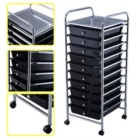 Kaysev 10 Drawer Rolling Storage Organizer Cart Multi Purpose
