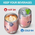thumbnail image 4 of Modern 12oz Stainless Steel Insulated Wine Tumbler with Lid and Straw – Double Wall Vacuum Mug for Hot & Cold Drinks, 304 Steel Interior, Sweat-Free Design, 4 of 5