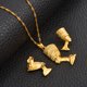 thumbnail image 4 of Anniyo Egyptian Queen Nefertiti Pendant Necklace Earrings Sets Jewelry Gold Plated Wholesale Jewellery #010006, 4 of 5