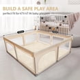 thumbnail image 5 of Teler Baby Play Mat for Floor, 1.3" Thick Foam 50"×50" Playmat, Ultra-Soft Plush Feel & Non-Slip Backing Safe for Infants, Toddlers Crawling, Beige, 5 of 9