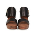 thumbnail image 4 of New Women Nature Breeze Vint-03 PU Open Toe Zipper Studded Wooden Platform Slide, 4 of 5