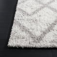 thumbnail image 3 of SAFAVIEH Berber Shag Lidija Trellis Area Rug, Grey/Ivory, 6'7" x 8'7", 3 of 8