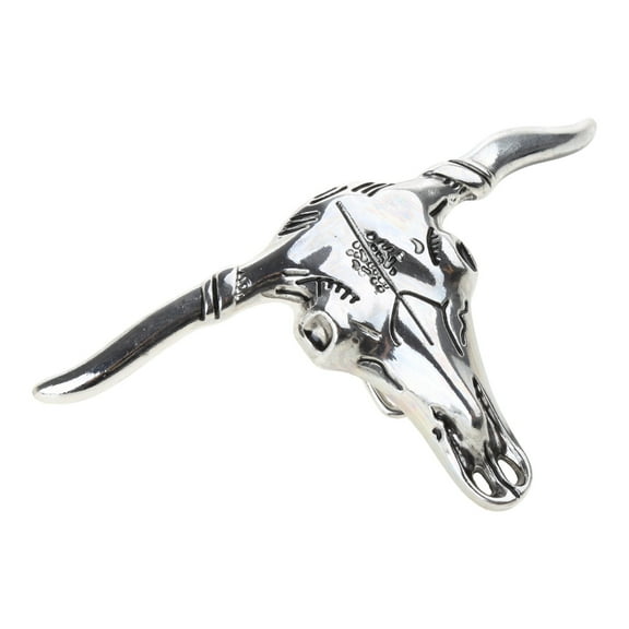 Aellinatey Western Ox Skull Metal Belt Buckle Teenager Rock Vintage Style Belt Buckle