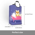 thumbnail image 3 of Vsdgher Dog Washes in a Pink Bath Print Square Laundry Bag Large Collapsible Dirty Clothes Bags With Handles Waterproof Essentials Storage For College Dorm, Family, 3 of 6