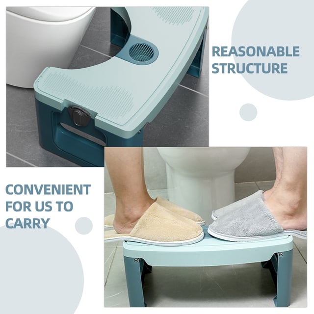 LITINKIMI Multi-functional Foot Stool Toilet ABS Gray for Dormitory Use 1 Set