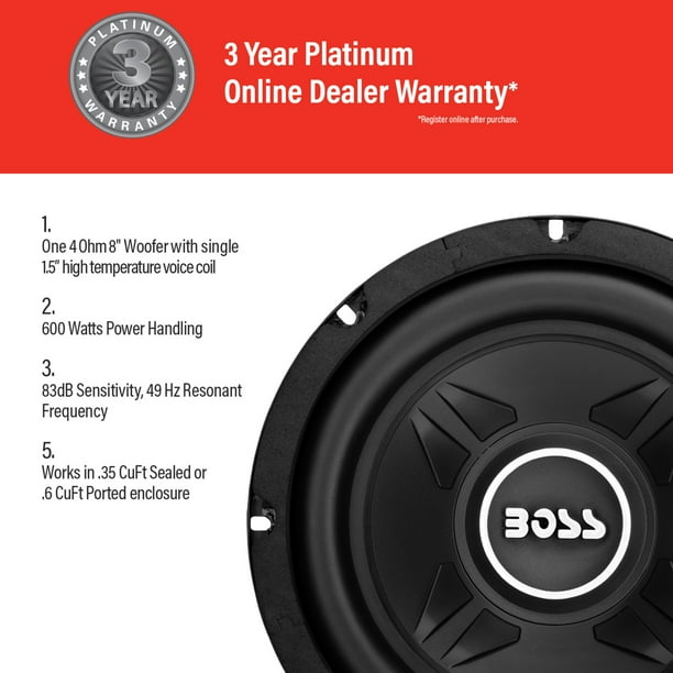 Boss Audio Chaos Exxtreme 600W Car Subwoofer, CXX8 Model - Walmart