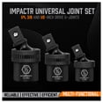 thumbnail image 2 of HORUSDY 3PCS Impact Universal Joint Swivel Socket Adapter Set 1/4" 3/8” 1/2" Drive 360°, 2 of 5