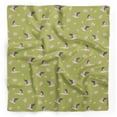 thumbnail image 1 of Bimba Green Ranunculus & Stork Bird Printed Pure Silk Scarf For Hair Neck Head Bandanas For Women 40 x 40 Inches, 1 of 6