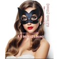 thumbnail image 2 of Máscara de gato para mujer, máscara de mascarada para mujer, máscara de conejito, máscara facial de gato para club nocturno, cóctel, cosplay, 2 of 5
