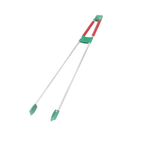 Recogedor de basura, pinza para recoger hojas de jardín, mango ergonómico resistente a la corrosión, pinza para recoger basura para jardín y césped. Rojo