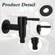 thumbnail image 4 of Stainless Steel Wall Mounted Garden Faucet - 1 Piece Wall Mounted Washer Faucet, G1/2 Inch Balcony, Bathroom, Kitchen, Garden Washer Faucet (Black), 4 of 5