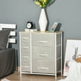 thumbnail image 2 of HOMCOM Commode pour Chambre avec 7 Tiroirs, Commode en Tissu, Gris Pâle, 2 of 10