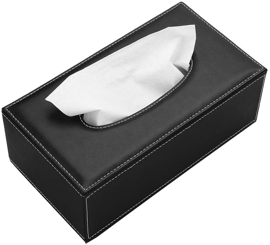 Tissue Box Napkin Cover Case Rectangular Holder for Car Dashboard Home Office 