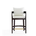 thumbnail image 2 of Manhattan Comfort Ritz 26.5" Faux Leather Counter Stool in Ivory/Walnut, 2 of 2