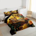 thumbnail image 3 of Feelyou Wildlife Cheetah Teens Twin Comforter Sets, Tropic Palm Flower Bedding Set, 2pcs, 3 of 8