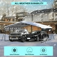 thumbnail image 4 of 20x20FT Heavy-Duty Metal Carport with Galvanized Steel Roof – Weatherproof Shelter for Cars, Trucks & Boats, Wind and Snow Resistant, Reinforced Steel Frame, 4 of 9