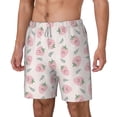 thumbnail image 2 of Balery Floral Strawberr Mens Swim Trunks Swim Shorts for Men Quick Dry Inseam Beach Shorts with Compression Liner Pocket-XX-Large, 2 of 9