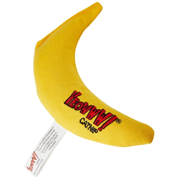 Juguete de hierba gatera Yeowww! Plátano amarillo para gatos