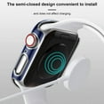 thumbnail image 5 of Compatible with Apple Watch Screen Protector 44mm SE iWatch Case Series 6 5 4, 2 Pack Full Coverage Hard PC Bumper Case Protective Face Cover for Women Men, Black/Blue, 44 mm, 5 of 5