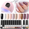 thumbnail image 2 of LILYCUTE Juego de manicura 36W Lámpara UV Juego de uñas 10 colores Semipermanente Juego de esmaltes de gel para uñas con capa superior para base Soak Off Lámpara LED UV zhangmengya LED, 2 of 2