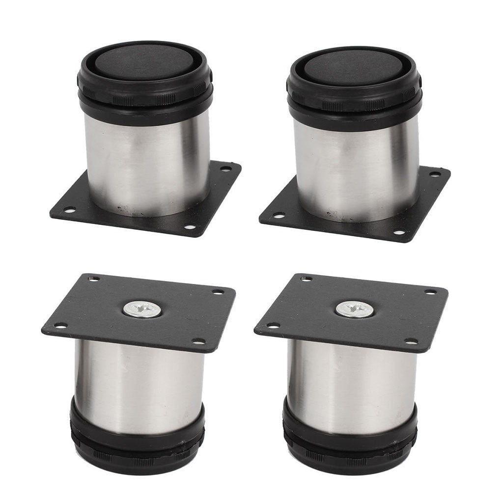 New 4x Adjustable Cabinet Legs Stainless Steel Kitchen Feet Rounds Stand Holders