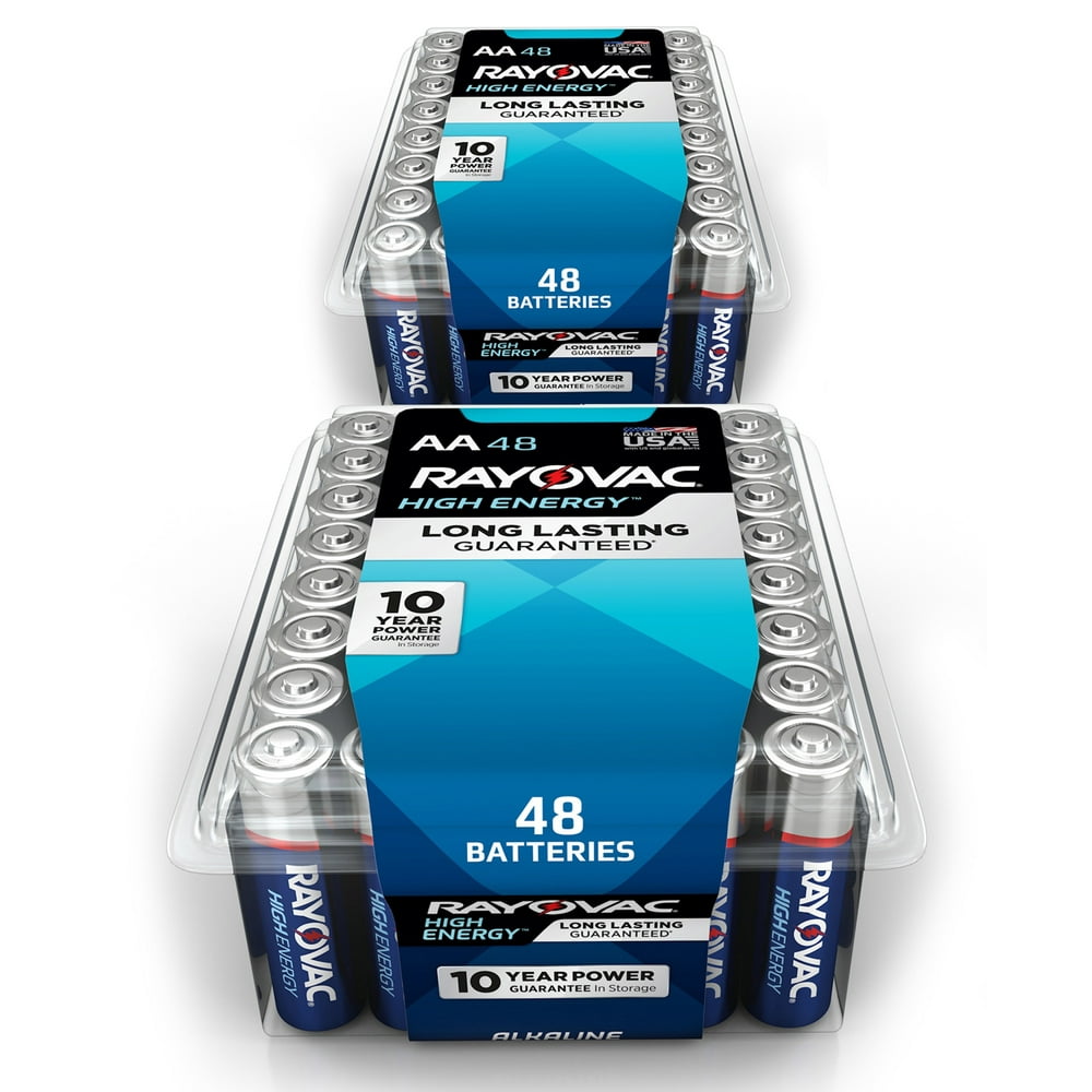 2 Pack Rayovac High Energy Alkaline Aaa Batteries 48 Count