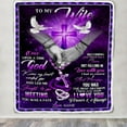 thumbnail image 3 of LHSHID Personalized to My Wife Blanket from Husband Meeting You was Fate Wife Anniversary Wedding Valentines Day for Her Birthday Christmas Fleece Throw Blanket, 3 of 5