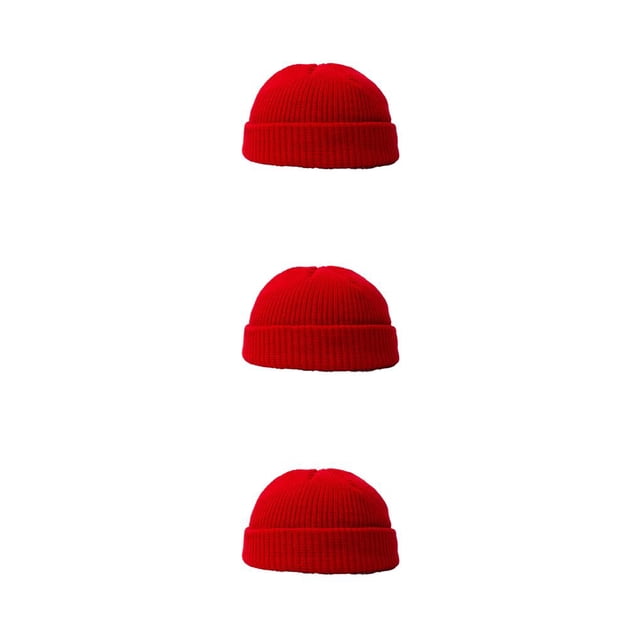 Gorro de hilo de punto de invierno Sonducket diseño informal para exteriores color Rojo