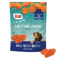 Dole Lasting Chew, Carrot Flavor Dog Treats, Flavored with Real Veggies, No Wheat, Corn, Soy or Artificial Ingredients, Small Breed, 8oz, 10ct