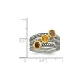 thumbnail image 4 of 2/3 Carat (Ctw) Citrine, Garnet and Smoky Quartz Ring in Sterling Silver for Women, 4 of 6