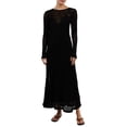 thumbnail image 1 of xiaxaixu Robe à Manches Longues pour Femmes, Tricotée, Découpes, Transparente, Longue, Robe de Soirée pour Plage, Boîte de Nuit, Mode Urbaine, 1 of 6