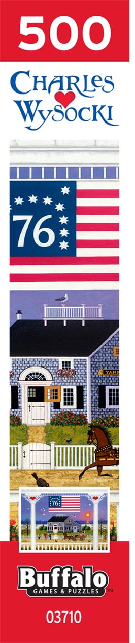 Buffalo Games Nantucket 4th of July 500-Piece Interlocking Jigsaw Puzzle for Adults Ages 14-99 Years