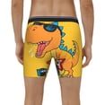 thumbnail image 2 of Men's Boxer Briefs, Rockstar Dinosaur Soft and Breathable Mens Underwear Boxer Briefs With Widen Waist, 2 of 5