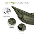 thumbnail image 4 of Onewind Hammock Underquilt for Camping, Hiking, Backpacking, 40F, OD Green, 82"L x 52"W, 4 of 9