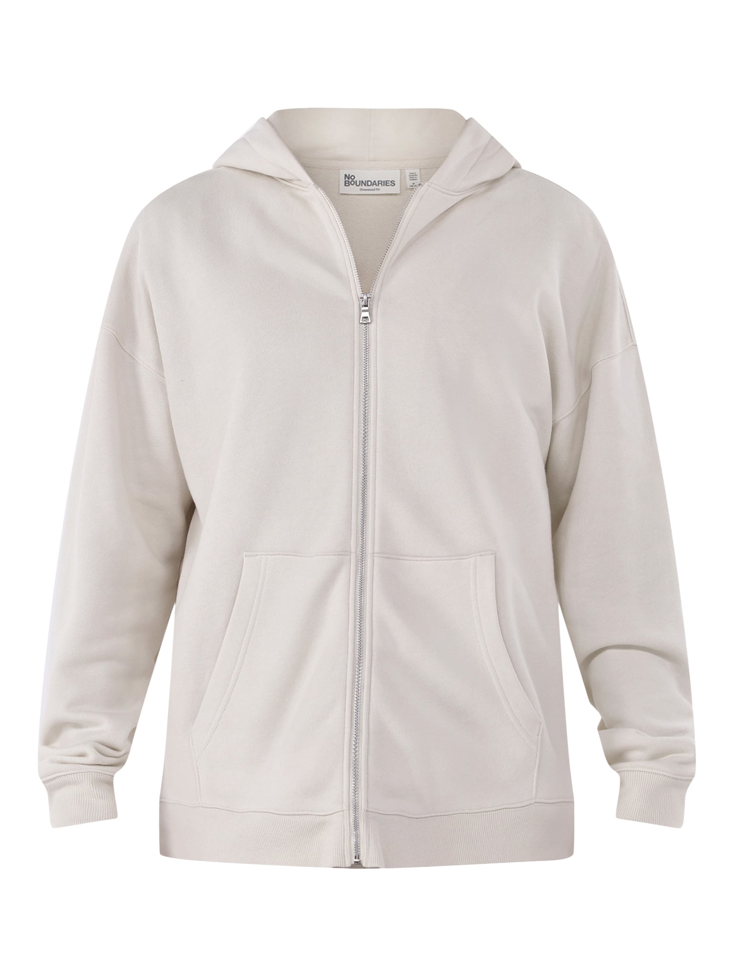 No Boundaries Zip Hoodie with Long Sleeves, Men's & Big Men's