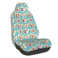 thumbnail image 1 of Wukai Cute Corgi Head Full Set Car Seat Covers with Soft Padding Universal Auto Front Seats Protector and Cushion Mat, 1 of 5