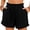 Black#3, variant on LEBONYARD Plus Size Shorts Clearance for Women,Women's Shorts with a Fresh and Trendy Design,Spring and Summer Solid Comfortable Bandage Elastic Waist Women Pockect New Fashion Short Pants Gray S
