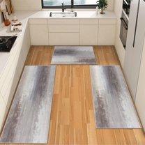 IsecretJoy Washable Kitchen Rugs Sets of 3, Non Slip Kitchen Mats for Floor Waterproof & Stain Resistant Runner Rug for Kitchen, Laundry Room, Hallway