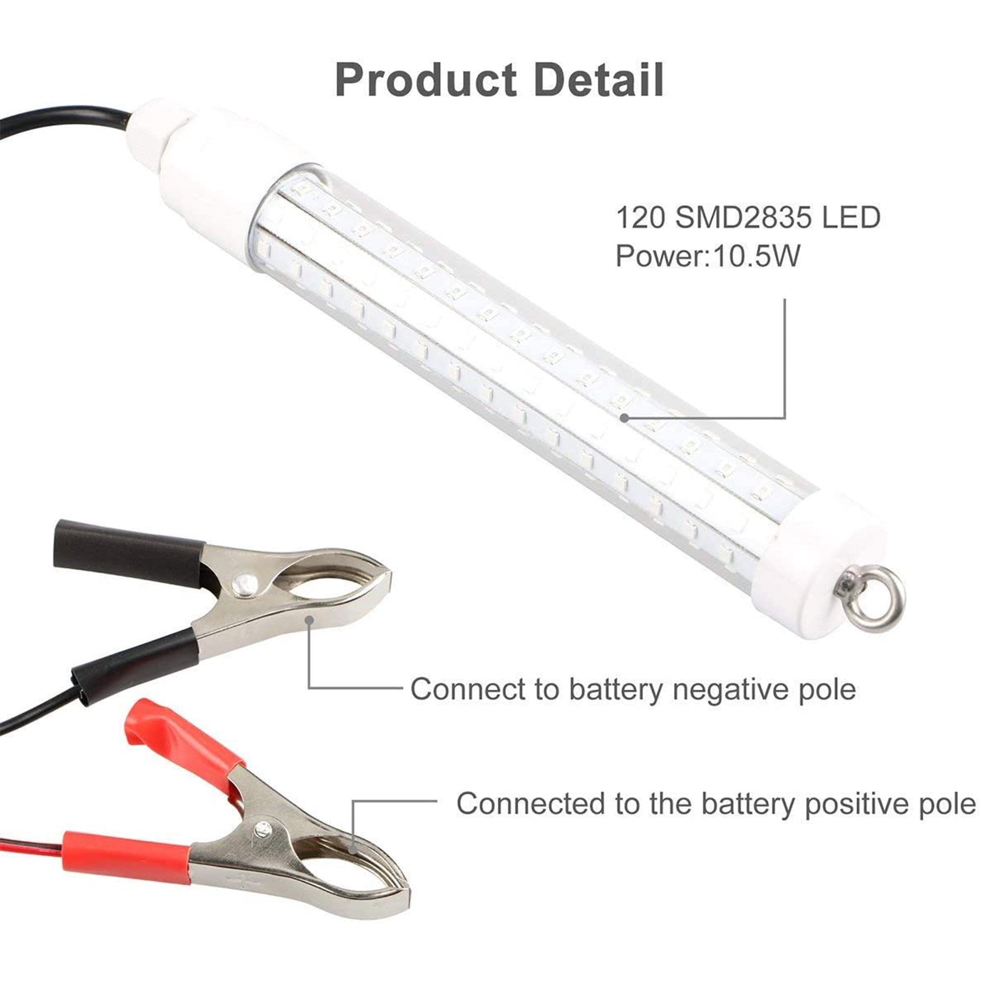 AMERTEER LED Submersible Fishing Green Light Underwater Night Finder Crappie Squid Light Lure Bait Boat Shad Shrimp Fish Lamp, Deep Drop Water ice fishing bait 10W 1000lumen 12V/24V AC DC IP68