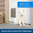thumbnail image 4 of Puerta para perros PetSafe Extreme Weather de aluminio, grande, blanca, 4 of 6