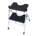 thumbnail image 1 of 2 2 Step Ladder Folding Step Wide Pedal Lightweight Anti Slip Portable Collapsible 2 Stool Ladder Kitchen Closet 2 Step Stools Black, 1 of 8