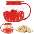 thumbnail image 1 of Shiogb Micro-Pop, Microwave with Temperature Glass Lid Measures Kernels and Melts Butter Made Without Dishwasher 3, Microwave Popcorn Glass Popcorn Container, Red B, 1 of 4