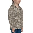 thumbnail image 3 of Lsque Flower Rose Patten Youth Hoodie Sweatshirt Pullover with Kangaroo Pocket Boys and Girls Hoodie Warm Hoodie for Kids-Medium, 3 of 6