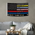 thumbnail image 3 of No One Fights Alone Flag 3x5 ft American Flag HD Printing 150D Poly Two Brass Grommets Garden Flags Thin Line Flag For Supporting Nurse Police Military Firefighters Home Room Garden Decor, 3 of 5